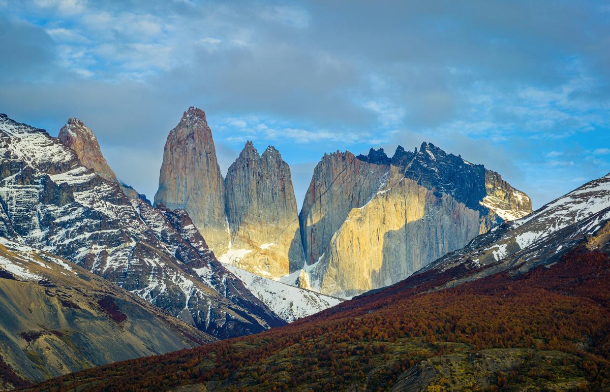 The iconic towers of Torres del Paine in Patagonia