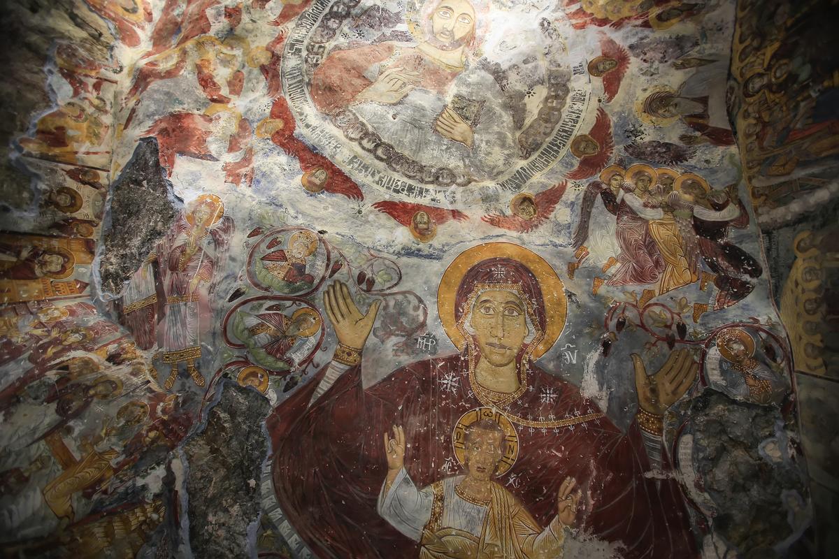 Фрески в монастыре Сумела