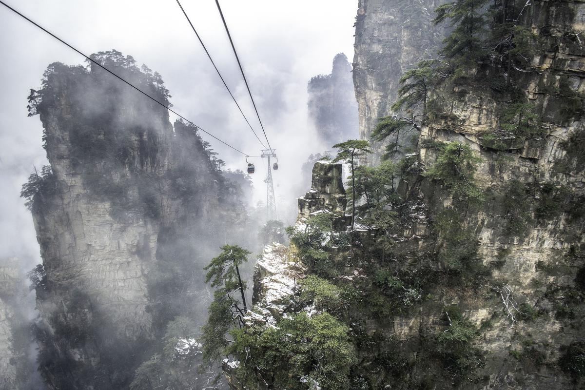 Парк Чжанцзяцзе зимой