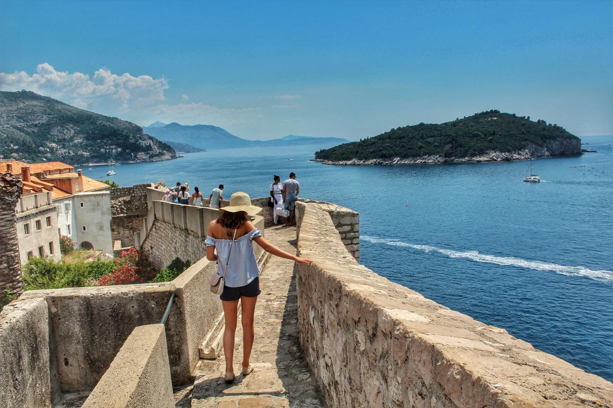 Tourist girl in Croatia