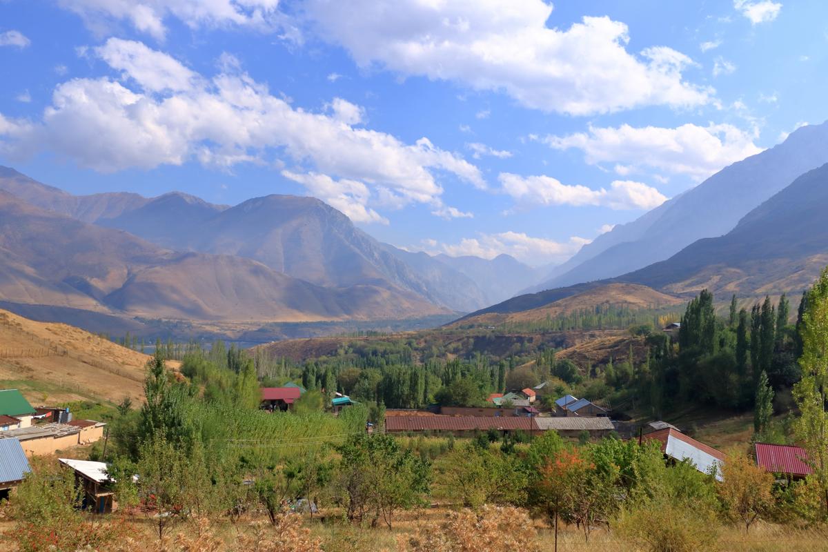 Село у Чарвакского водохранилища