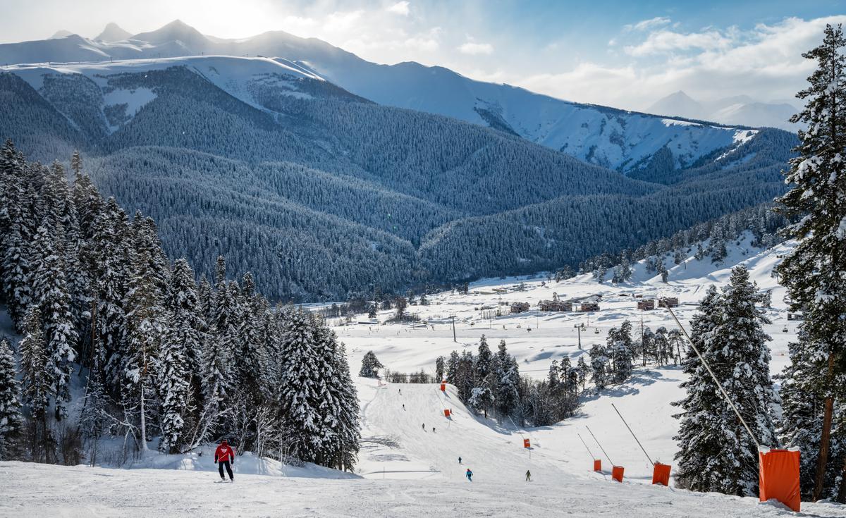 Красивый пейзаж горнолыжного курорта Архыз