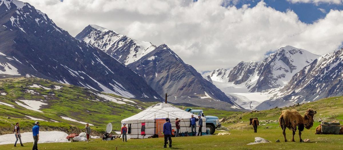 Traditional yurt in the mountains of Mongolia