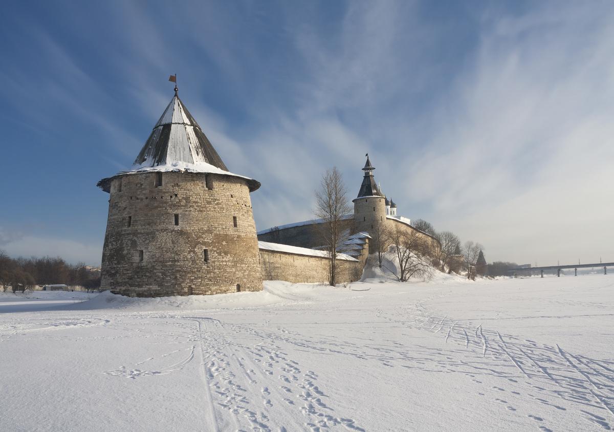 Псковский кремль зимой