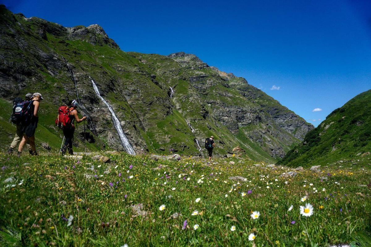 Group of tourists at Gran Paradiso National Park