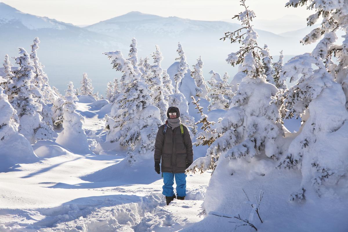 Турист в парке «Зюраткуль»