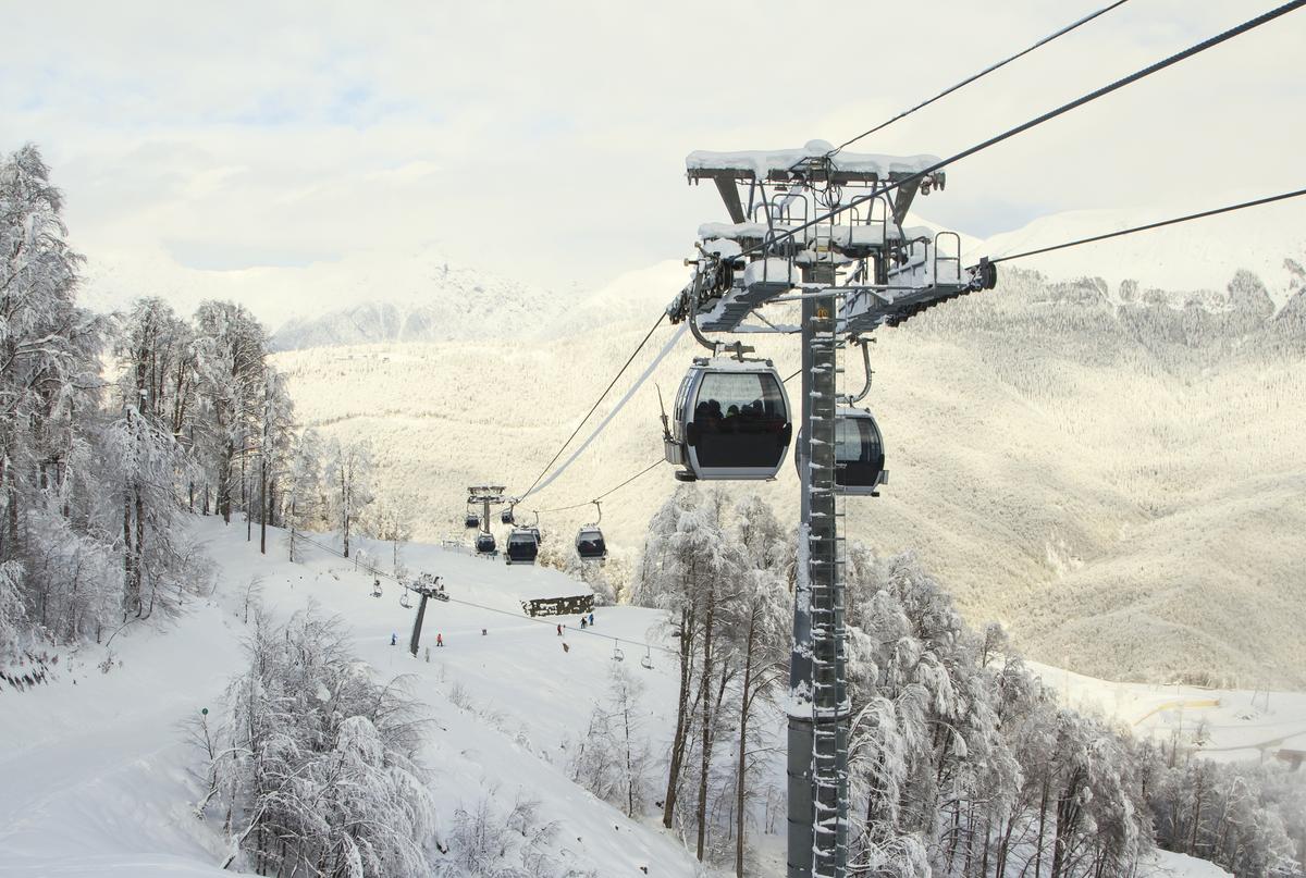 Канатная дорога на курорте «Роза Хутор»