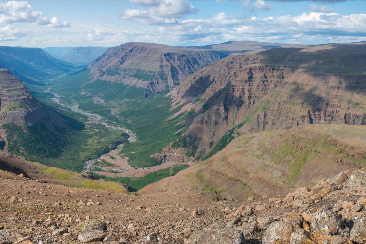 Каньон на плато Путорана