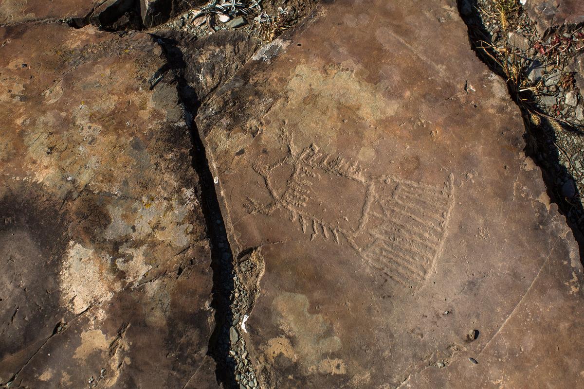 Рисунок похожий на космически корабль в урочище Калбак-Таш