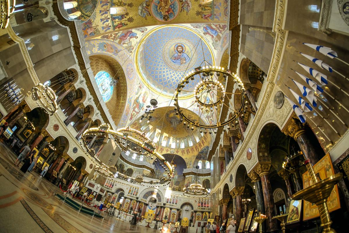 Интерьер Морского Никольского собора в Кронштадте