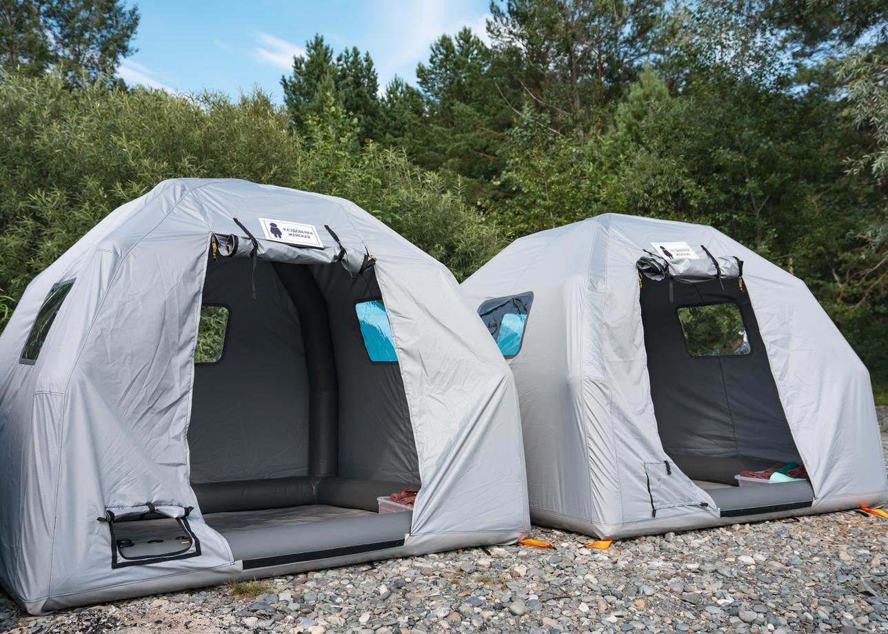 Стационарные палатки на территории экоотеля