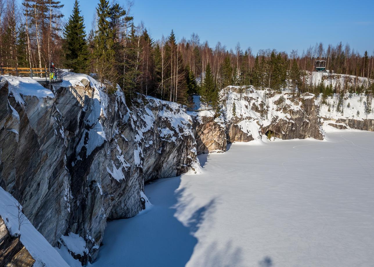 Два зимне-весенних дня в Карелии. Рускеала - гора Сампо - Марциальные воды - Гирвас - Кивач