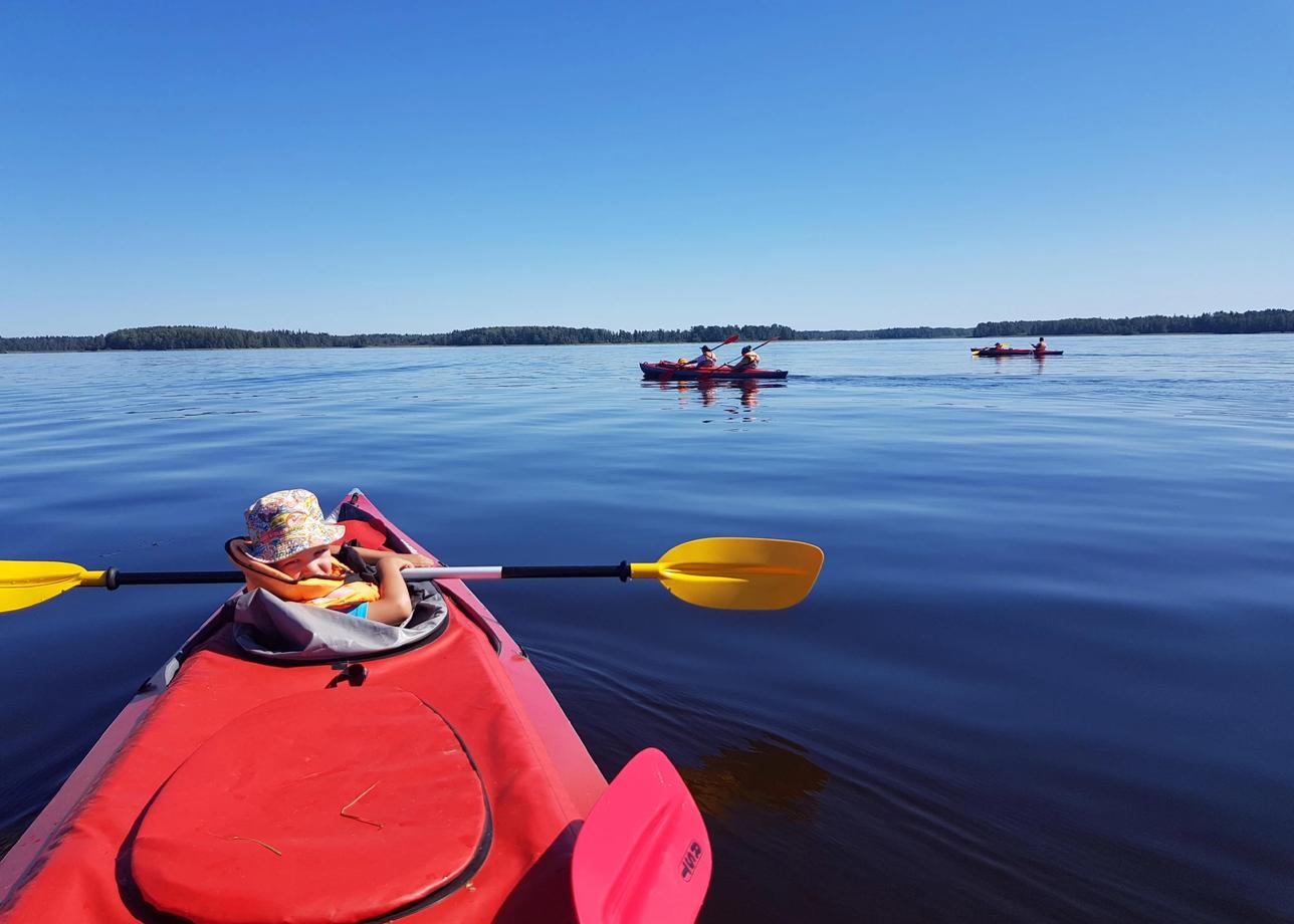 Детский сплав по реке Вуокса в Карелии