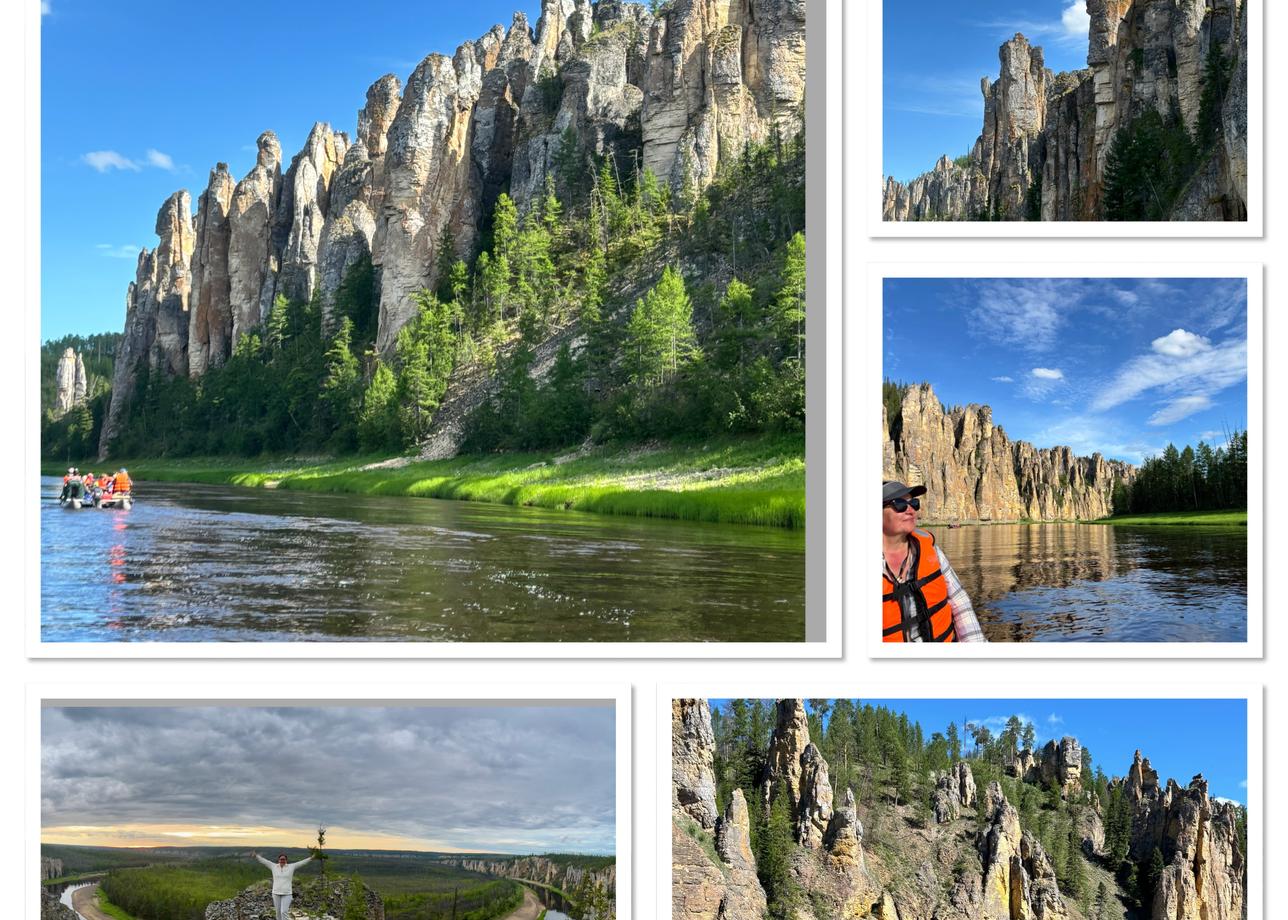Прекрасный тур, великолепные Синские столбы, море грибов и рыбы, а закаты на Поющих скалах и подьем