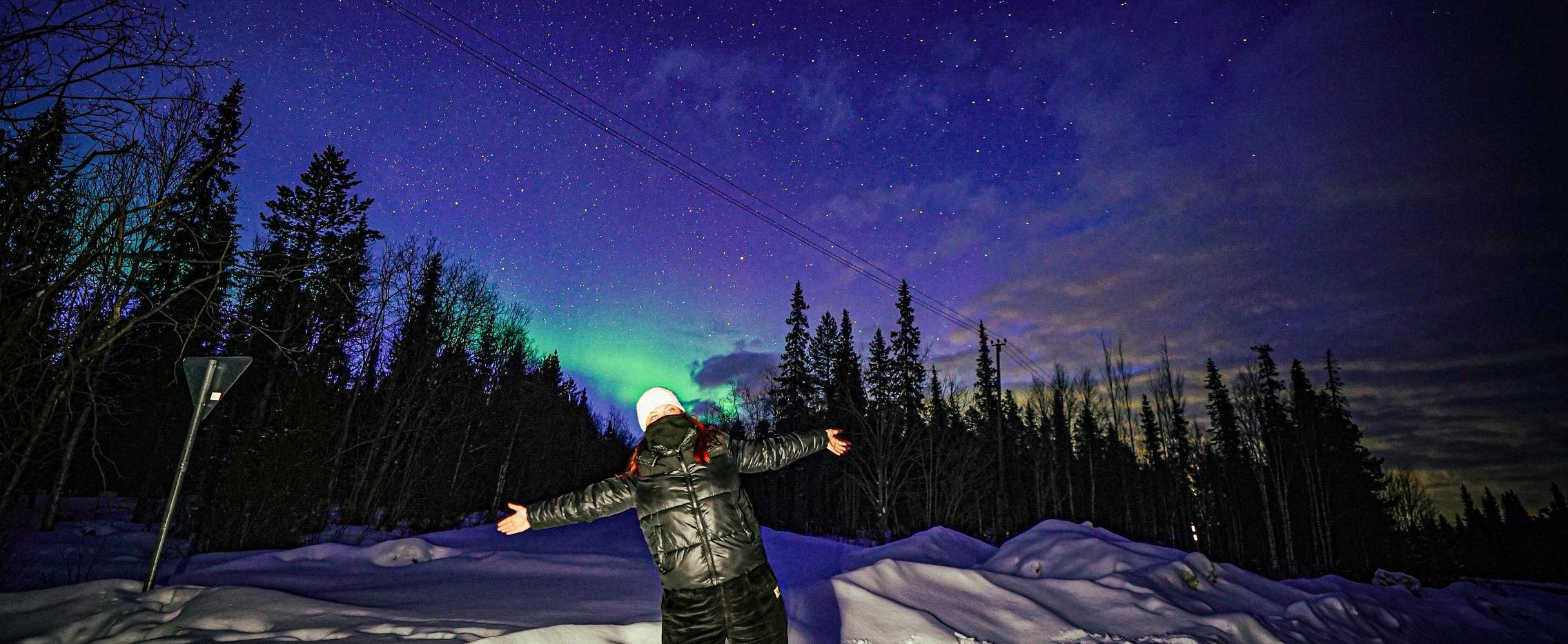 Выходные под северным сиянием на Кольском полуострове