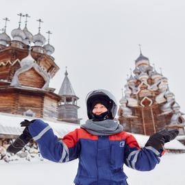 Зимние Кижи: снегоходное сафари