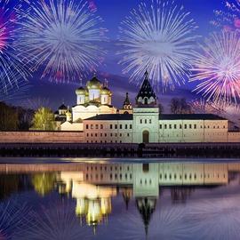 Серебряная ладья. Фестиваль фейерверков в Костроме