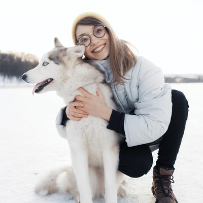 Новый год в гостях у хаски в Карелии