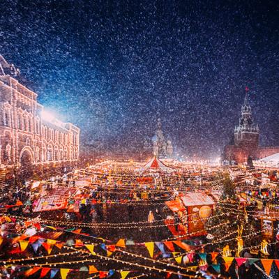 Рождественское конфетти в Москве