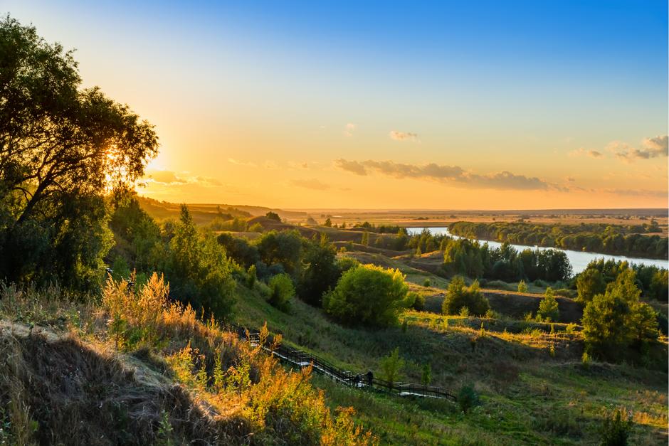 Красивый пейзаж в селе Константиново