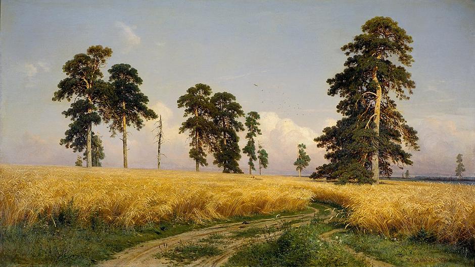 Картина художника И. И. Шишкина - Рожь